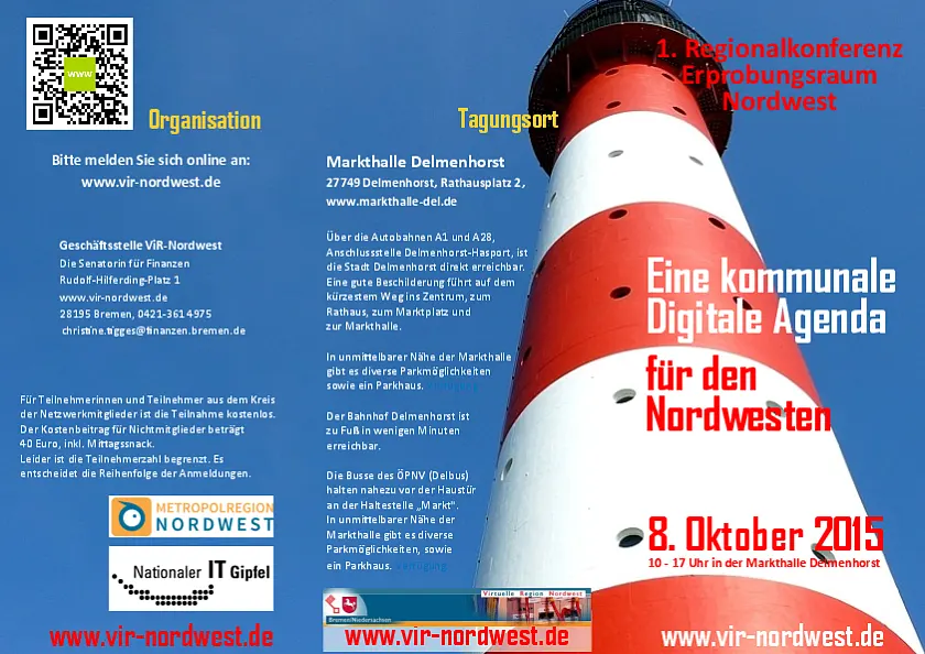 Flyer der 1. Regionalkonferenz im Erprobungsraum Nordwest