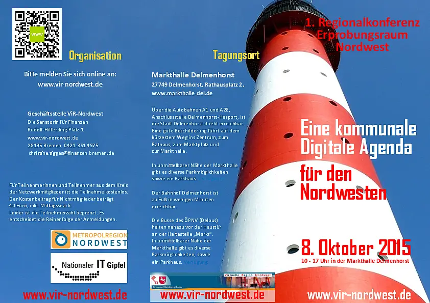 Flyer der 1. Regionalkonferenz im Erprobungsraum Nordwest
