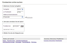 Fundsachen online suchen